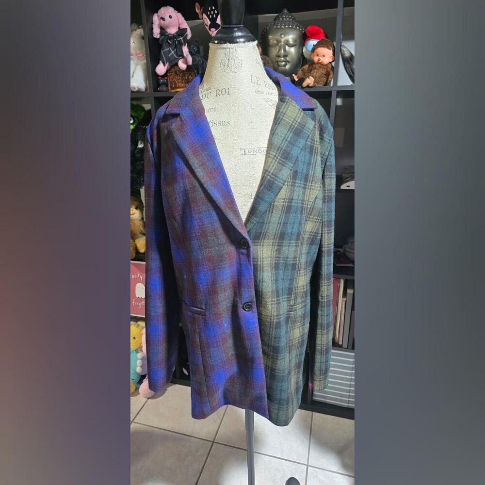 Current Mood Calling A Cab Plaid Blazer